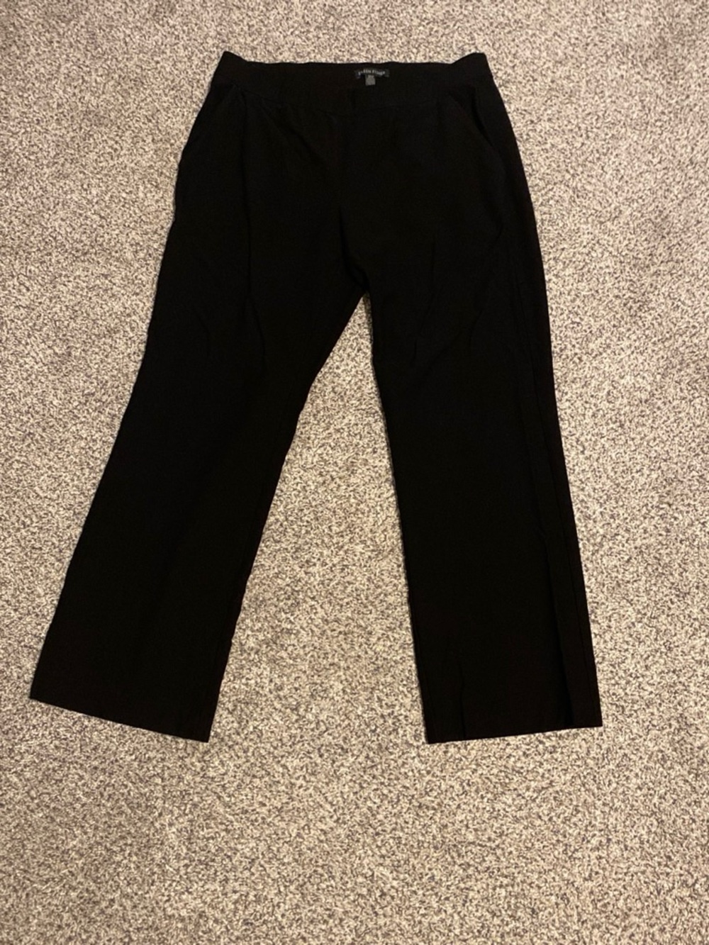 Eileen Fisher Black Straight-Leg Light weight Pants